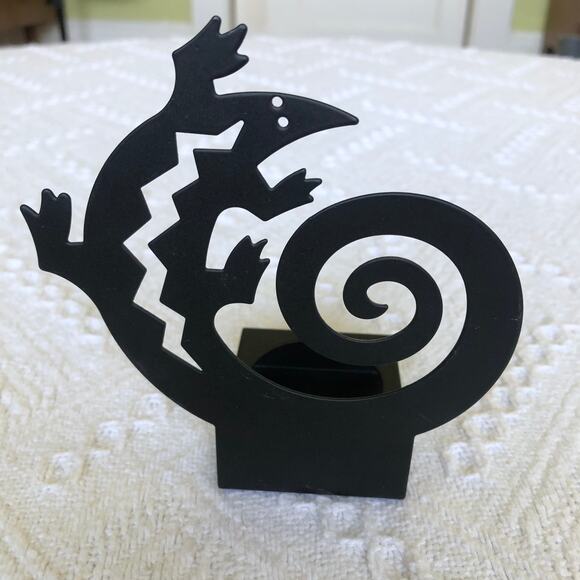 PartyLite Gecko Southwest Metal Tealight Candle Holder 5" Taiwan Southwest Boho - Picture 4 of 7